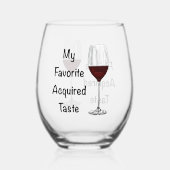 Verre À Vin Sans Pied Mon goût préféré acquis (Verso)