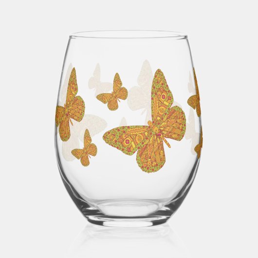 Verre À Vin Sans Pied Monarque indien (Recto)