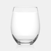 Verre À Vin Sans Pied Monogram Name Modern Minimalist Stylish Design (Verso)