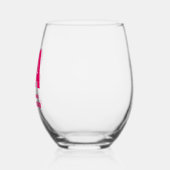 Verre À Vin Sans Pied Monogramme à double ombre personnalisé (Gauche)
