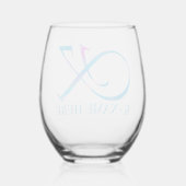 Verre À Vin Sans Pied Monogramme customisé "K" Nom Printemps Abstrait Bl (Verso)