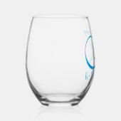 Verre À Vin Sans Pied Monogramme customisé "K" Nom Printemps Abstrait Bl (Droite)