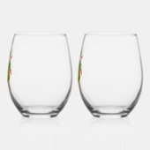 Verre À Vin Sans Pied Monogramme de jardin tropical (Gauche)