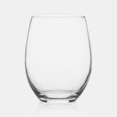 Verre À Vin Sans Pied Monogramme et nom personnalisés modernes (Droite)