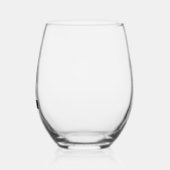 Verre À Vin Sans Pied Monogramme et nom personnalisés modernes (Gauche)