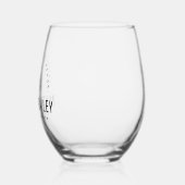 Verre À Vin Sans Pied Monogramme Mariage de fleurs modernes (Gauche)