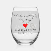 Verre À Vin Sans Pied Monogramme noir à deux tons (Recto)