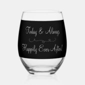 Verre À Vin Sans Pied Monogramme noir à deux tons (Verso)
