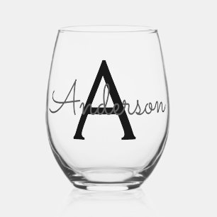 Verre À Vin Sans Pied Monogramme personnalisé