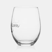 Verre À Vin Sans Pied Monogramme personnalisé (Gauche)