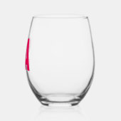 Verre À Vin Sans Pied Monogramme personnalisé double ombre (Gauche)