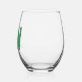 Verre À Vin Sans Pied Monogramme Personnalisé Ombre Bleue Verte Moderne (Gauche)