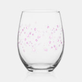Verre À Vin Sans Pied monogramme simulé d'étincelle de parties scintilla (Droite)