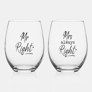 Verre À Vin Sans Pied Monsieur Parfait, Madame Toujours raison