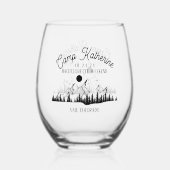 Verre À Vin Sans Pied Mountain Camp Bachelorette Week-end Party Glamping (Recto)