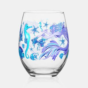 Verre À Vin Sans Pied Mystic Fairy Purple Créature Carreaux en céramique