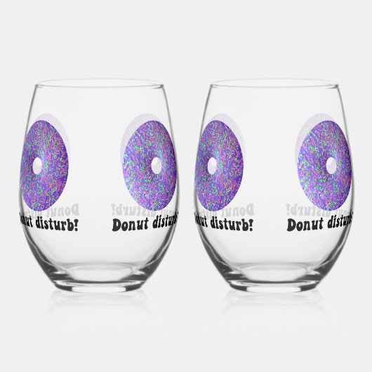 Verre À Vin Sans Pied Ne déranger pas (Recto)