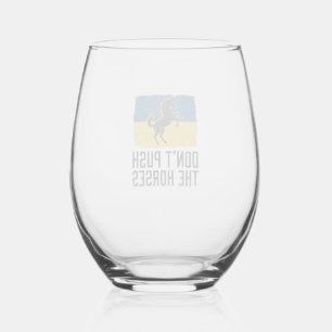 Verre À Vin Sans Pied Ne Pousse Pas Le Cheval Cheval Vintage
