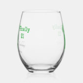 Verre À Vin Sans Pied Neon Green 21e anniversaire (Gauche)