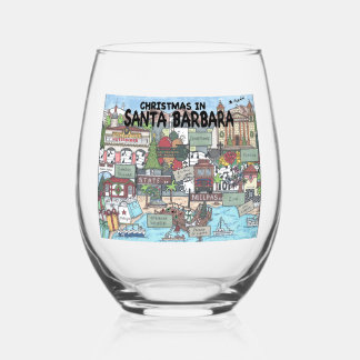 Verre À Vin Sans Pied Noël à Père Noël Barbara Glass