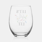 Verre À Vin Sans Pied Noël Let's Get Lit (Verso)