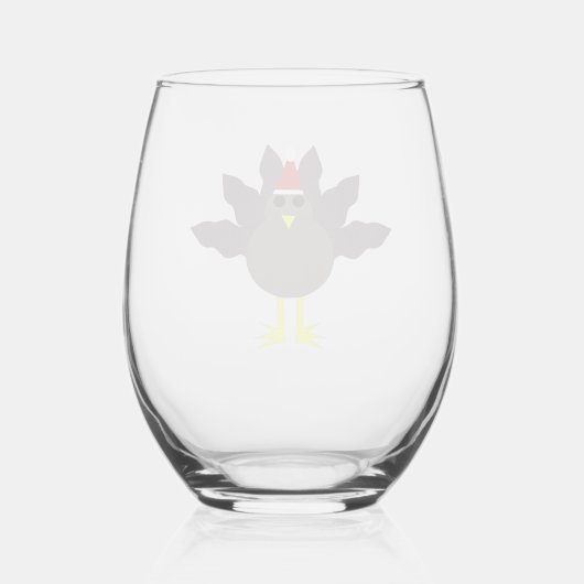 Verre À Vin Sans Pied Noël mignon Turquie (Verso)