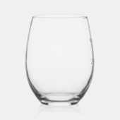 Verre À Vin Sans Pied Noir et blanc rétro Machine à écrire Mariage perso (Droite)