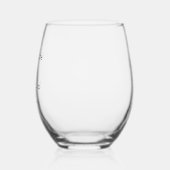 Verre À Vin Sans Pied Noir et blanc rétro Machine à écrire Mariage perso (Gauche)