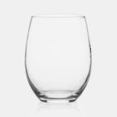 Verre À Vin Sans Pied Noir Initiales Personnalisées Couple Mariage (Droite)