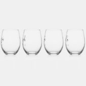 Verre À Vin Sans Pied Nom de script personnalisé simple Bridesmaid Cadea (Gauche)