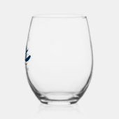 Verre À Vin Sans Pied Nom du bateau nautique Roue du navire Marine Bleu (Gauche)