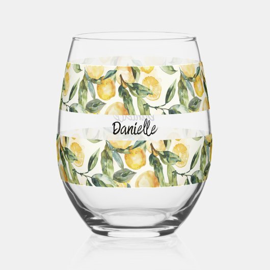 Verre À Vin Sans Pied Nom du citron (Verso)