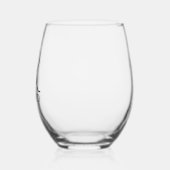 Verre À Vin Sans Pied Nom et monogramme personnalisés (Gauche)