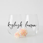 Verre À Vin Sans Pied Nom manuscrit Mariage Enterrement de vie de jeune