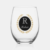 Verre À Vin Sans Pied Nom personnalisé (Recto)