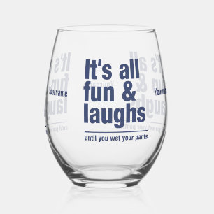 Verre À Vin Sans Pied Nom personnalisé FUN & LAUGHS