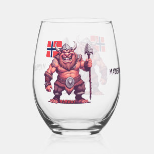 Verre À Vin Sans Pied Nom personnalisé Norwegian Troll
