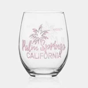 Verre À Vin Sans Pied Nom personnalisé Palm Springs Californie