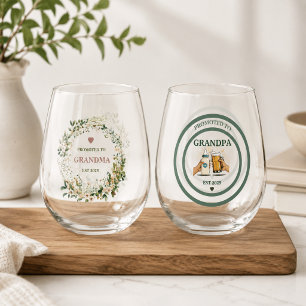 Verre À Vin Sans Pied Nommés Grand-mère et Grand-père 2025