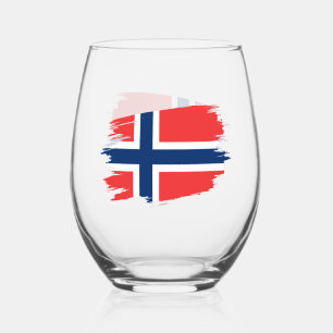 Verre À Vin Sans Pied Norvège, Drapeau norvégien