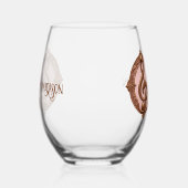 Verre À Vin Sans Pied Note sur le Clé musical de nom personnalisé (Gauche)