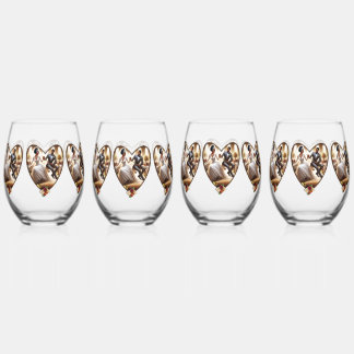 Verre À Vin Sans Pied Notre Mariage Jour Bliss Élégant