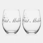 Verre À Vin Sans Pied Nouvelle empreinte d'une main de bébé (Gauche)