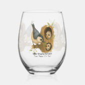 Verre À Vin Sans Pied Nuthatch à poitrine blanche (Recto)