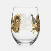 Verre À Vin Sans Pied Nuthatch à poitrine blanche (Verso)