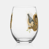 Verre À Vin Sans Pied Nuthatch à poitrine blanche (Gauche)