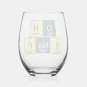 Verre À Vin Sans Pied Oh Snap Funny Élément Chimie enseignant Chimiste (Verso)