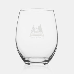 Verre À Vin Sans Pied Oh Venez Adorons-Le Conception de livre de Noël_1