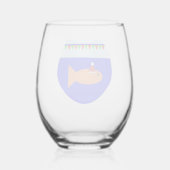 Verre À Vin Sans Pied Oiseau de Noël (Verso)