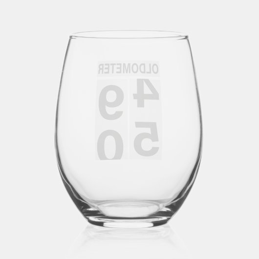 Verre À Vin Sans Pied Oldometer 50e anniversaire (Verso)